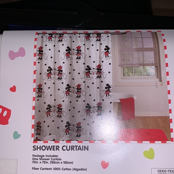 DISNEY Mickey and Minnie Mouse shower curtain! - Picture 3 of 4
